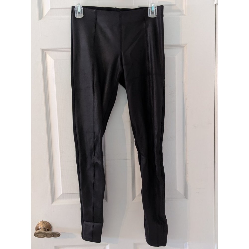 Express faux leather / scuba leggings, size XS